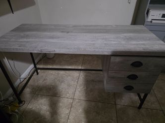 Industrial Desk with 3 Drawers