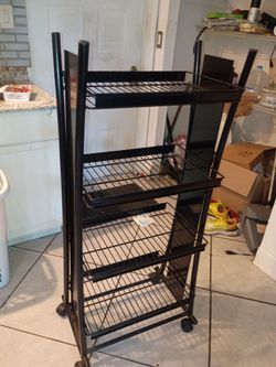 Metal shelf rack