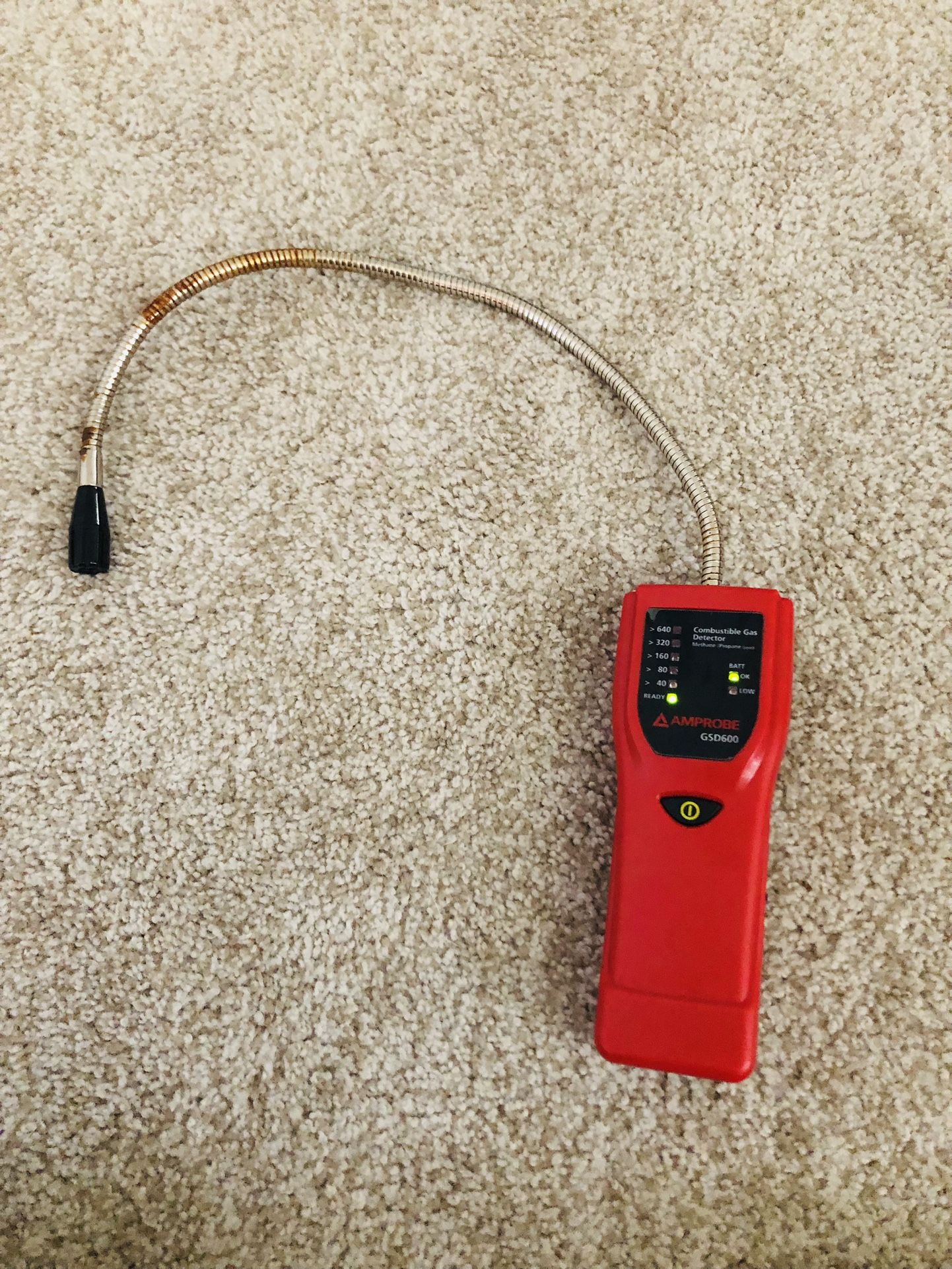 Amprobe GSD600 Gas Leak Detector with Flexible Probe for Methane and