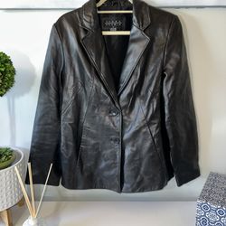 Siena studio black leather jacket 