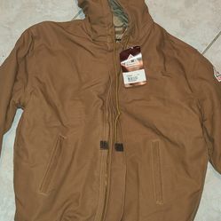 BRAND NEW WHITH TAGS BULWARK FR INSULATED MEN'S HOODIE JACKET SIZE LARGE REGULAR 