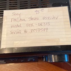 Sony AM/FM Stereo Receiver