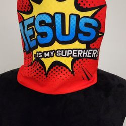 Jesus Is My Superhero Unisex Red, Blue, and Yellow OS Polyester NWOT Hats