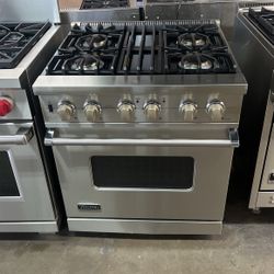 Viking 30”Wide All Gas Range Stove In Stainless Steel 