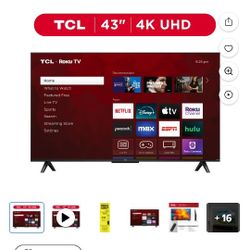 Tcl 4k 43 Inch Roku TV With Remote