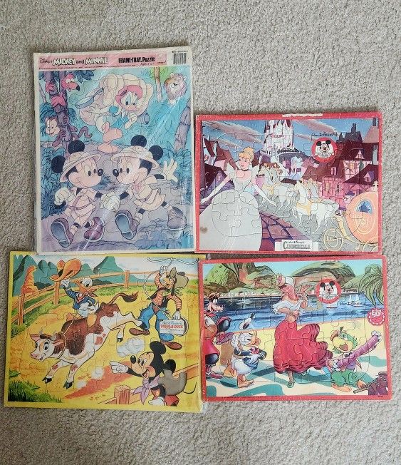 X4 Vintage Disney Puzzles ($20 for all 4)