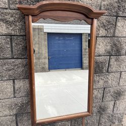 antique mirror w/support brackets 