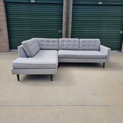 Free Delivery! West Elm Drake 2-Pc Sectional (Perfect For Apartments)