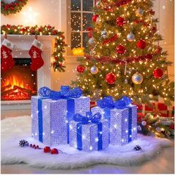 Set of 3 Christmas Gift Box Decorations