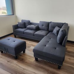 New Sectional With Ottoman Included 