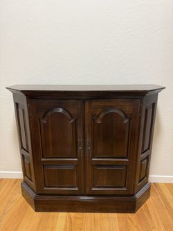 Brown Solid Wood Accent Cabinet