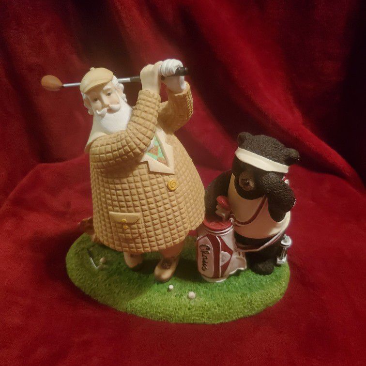 Bennington Demdaco Christmas (A Good Laugh) Santa Claus Golfing 2000 Figurine.