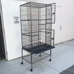 Brand New $160 X-Large 69” Bird Cage for Mid-Sized Parrots Cockatiels Conures Parakeets Lovebirds Budgie, 31x19x69” 