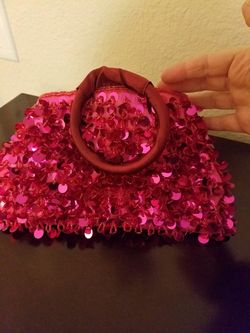 Cute little glittered handbag