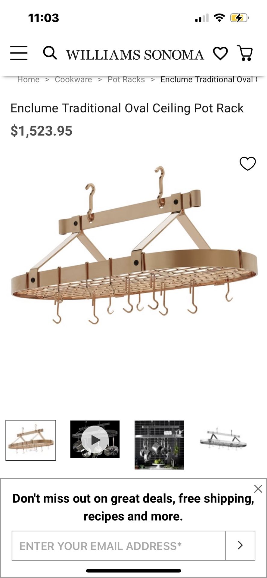 William Sonoma Kitchen Rack
