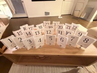 Elegant table numbers