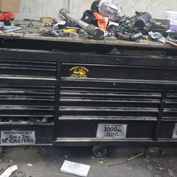 72" Husky Tool Box With Custom Cap And Wilton Vise