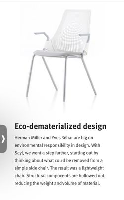 Herman Miller Sayl Side Guest Lobby Waiting Room Office Chairs 