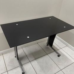 Black Glass Top Table 