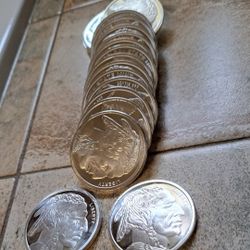 20 Oz. TOTAL Of .999% Pure SILVER BUFFALO'S** PRICE 💯 % FIRMMMM!!