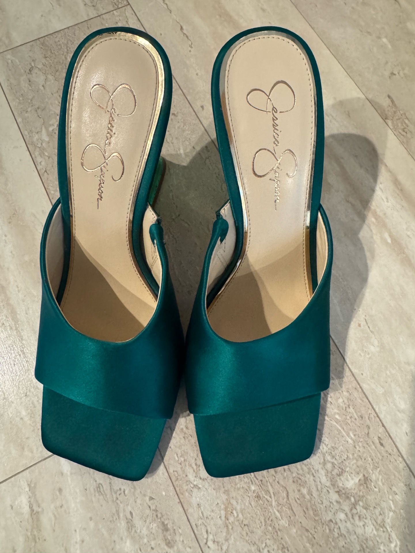 Jessica Simpson Sanaa Heels Gem Green size 9.5