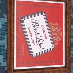 Carling Black Label Lager Beer Sign Mirror