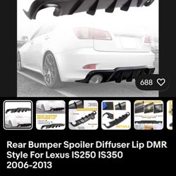 unpainted rear diffuser for 2006-2013 lexus is250/is350