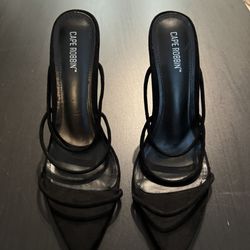 black high heels size 8