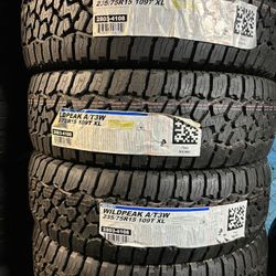 Falken Wildpeak AT3W - 235/75/15 Set of 4 NEW tires / Set DE 4 llantas NUEVAS 🆕🛞❗️