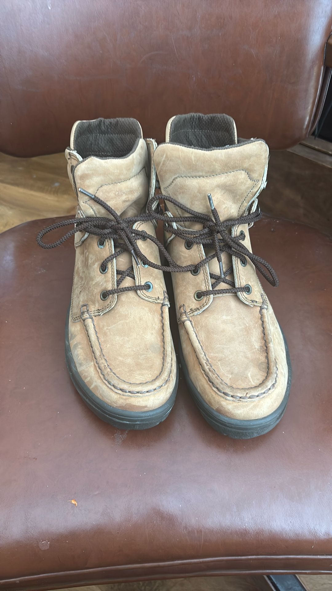 Florsheim Outdoorsman Brown Leather Chukka Hiking Boots Mens 9.5 Waterproof