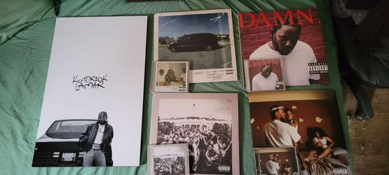 Kendrick Lamar CD and Vinyl Collection w/ Styrofoam Poster Board