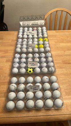 Lightly Used Golf Balls Priced By The Dozen about 8 Dozen Have Been Picked Up But There Is Still Good Golf Balls Available !