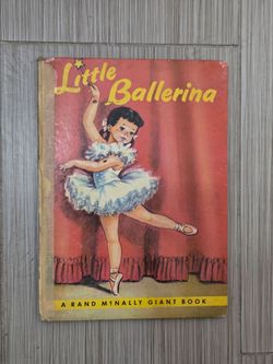 Vintage 1958 Little Ballerina Rand McNally Giant Book Dorothy Grider Hardcover