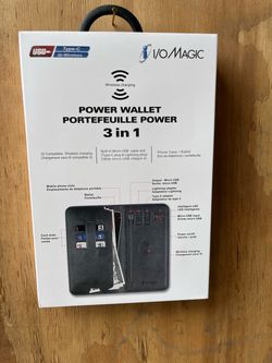 I/O Magic 3-in-1 Power Wallet with Wireless Charging