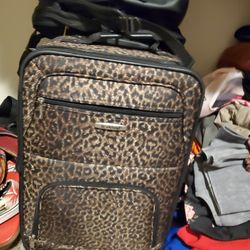 Cheetah Print Suitcases Never Used