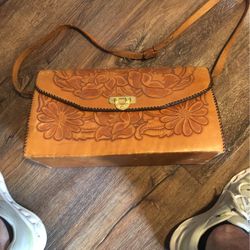 Vintage Hand Stitched Leather Purse