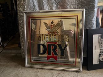 Vintage 1980s Michelob Beer Sign Mirror