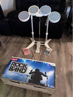 Nintendo Wii rock band drum set