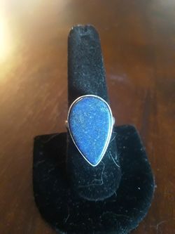 Beautiful Large Blue Teardrop Lapis ring