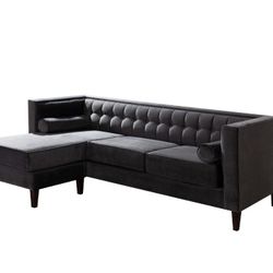 Kelly Charcoal Reversible Sofa Chaise

