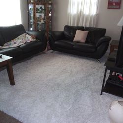 Leather Loveseat & Sofa