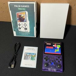 New RegiisJoy R40S PRO 30000 in 1 Handheld Game Console 3.5 inch IPS Screen Mini Retro Console 3800mAh Portable Pocket Arcade 45 simulators 256GB TF C