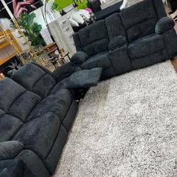 Reclining Sofa And Love Seat In Stock For Immediate Delivery 