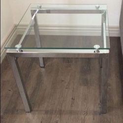Glass And Metal Table