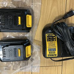 New 2X Dewalt Battery With Charger 