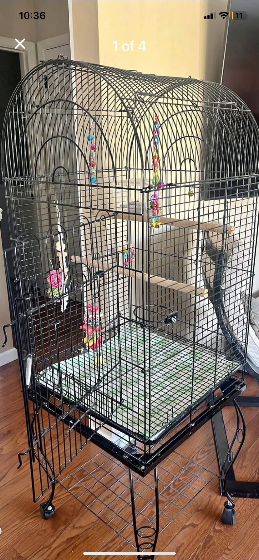 Birds Cage  with Accessories - Like New 