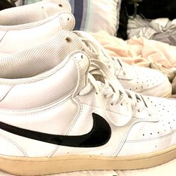 Men’s White Nike Court Vision Sneakers Size 10