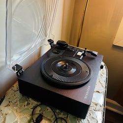 Vintage Record Player With Speakers And USB PORT