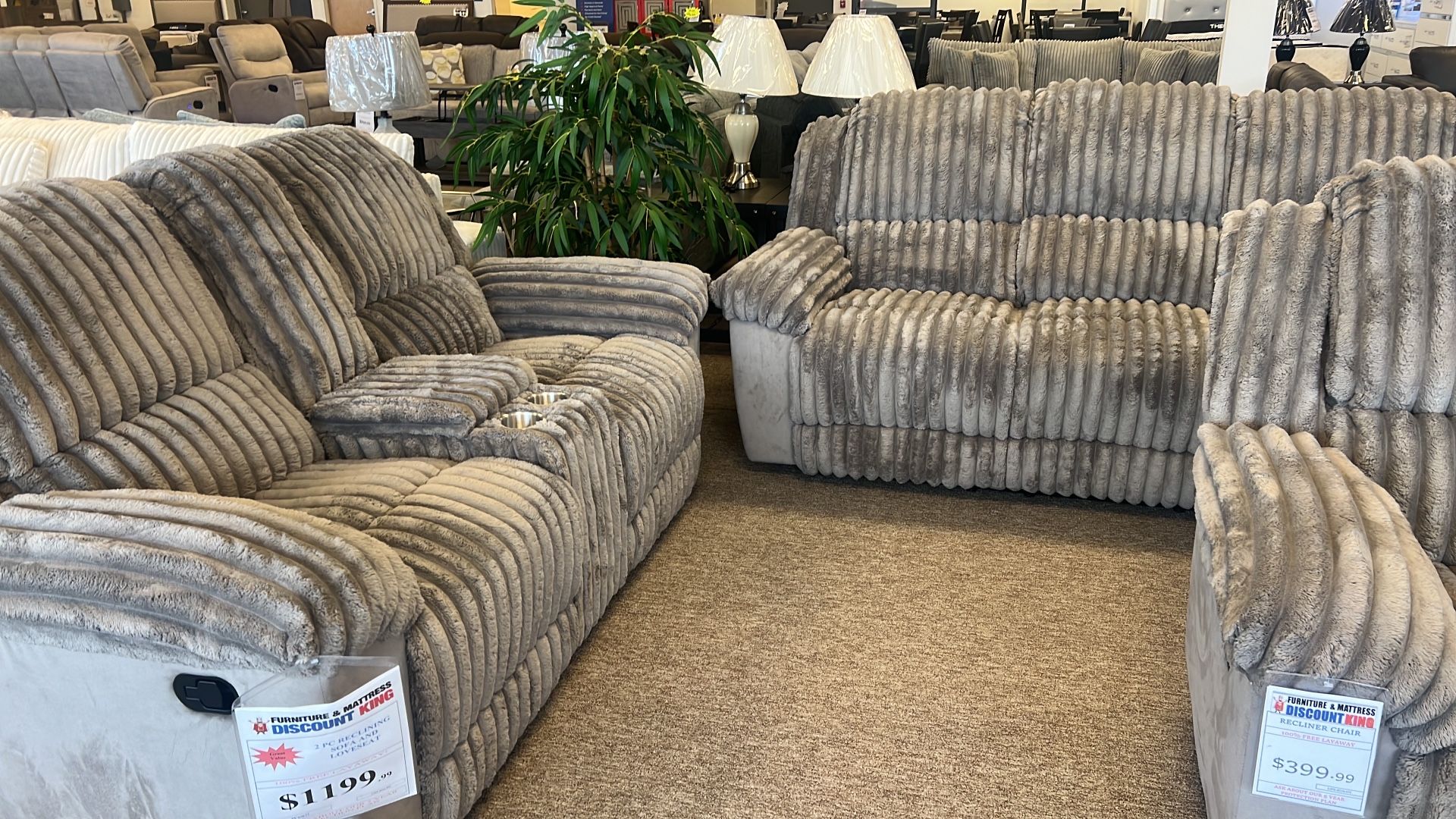 Corduroy Reclining Living Room Set  