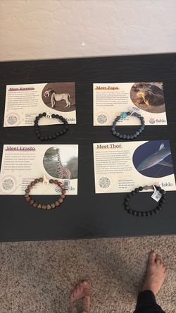 Fahlo Animal Tracking Bracelets Set of 4
